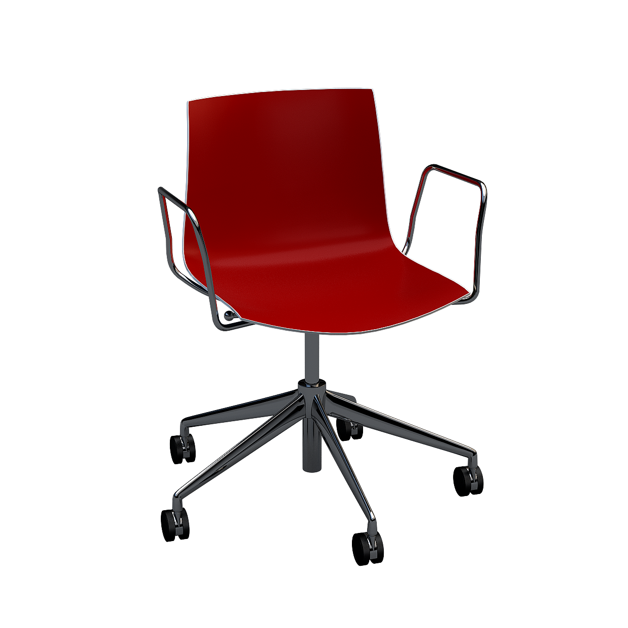 Unique Red Chair 3D Model – Modern Low-Poly Design
