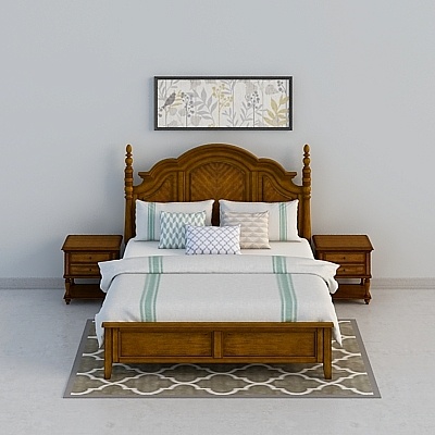 Preferably fan art Rhine American country double bed 1. 8 meters