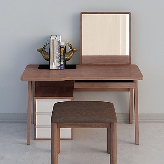 Elegant Low-Poly Vanity Table 3D model