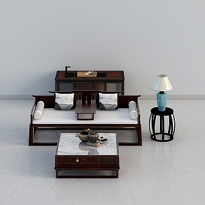 Oriental Elegance Sofa Set 3D model