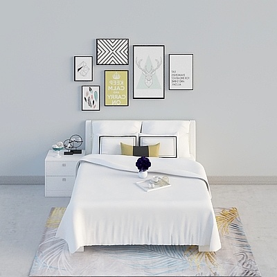 Modern Bedroom Set 3D model