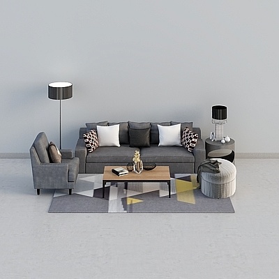 Combinaison de canapé en tissu moderne à places multiples