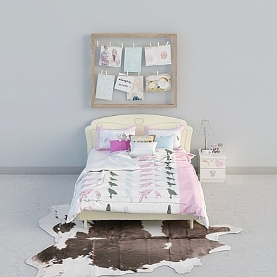 Cozy Cottage Bedroom 3D Model