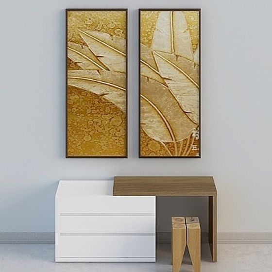 Nordic Style Dressing Table 3D Model Combination