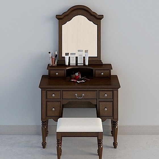 Elegant Classic Vanity Set 3D model