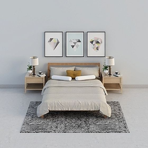 Modern Bedroom Set 3D model