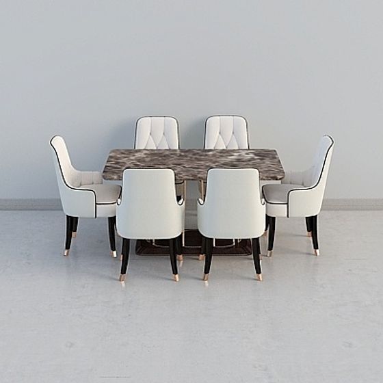 Elegance Dining Set 3D model