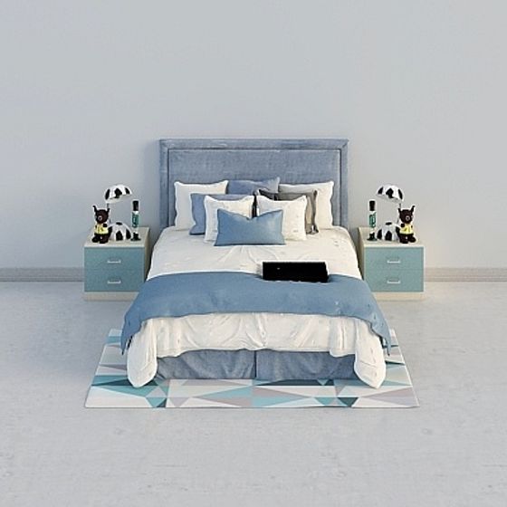 Cozy Modern Bedroom 3D model for Creative Spaces