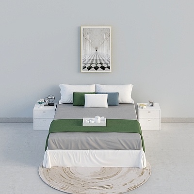 Combinaison de Lit Art Tissu de Style Pastorale Simple