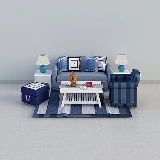 Modern Living Room Set 3D model