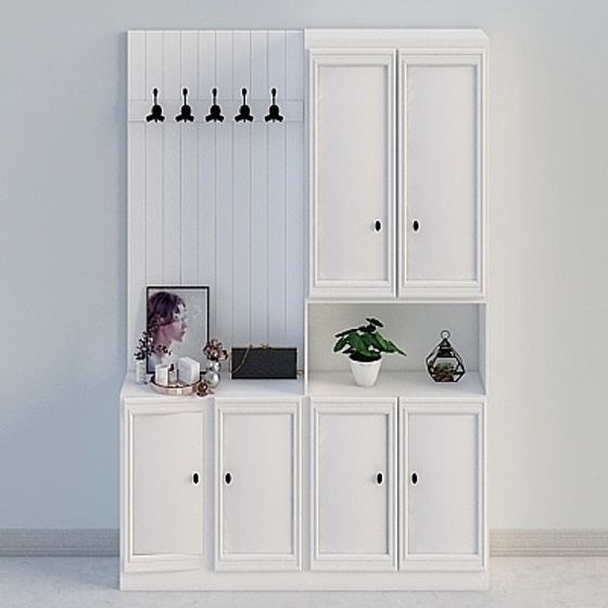 Modern Minimalist Entryway Cabinet 3D model