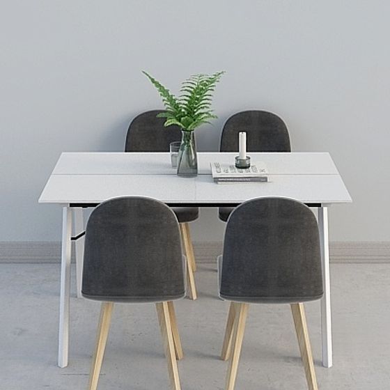 Urban Living Dining Table and Chairs 3D model