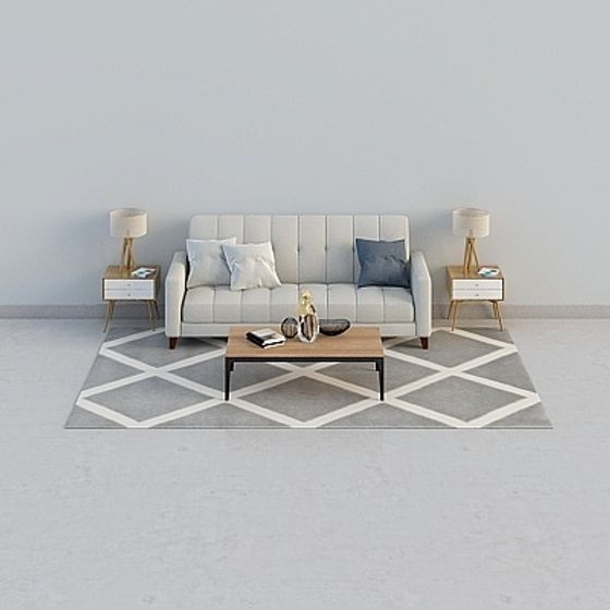 Modern Living Room Set 3D model