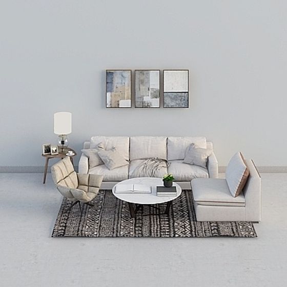 Urban Living Room 3D model