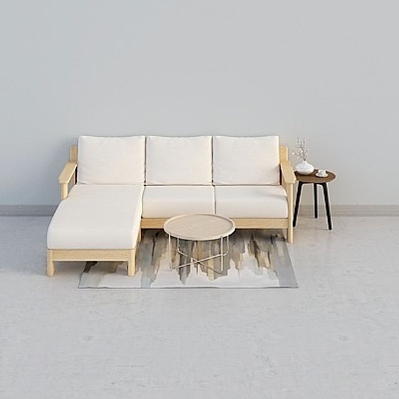 Low-Poly Modern Minimalist Sofa 3D model