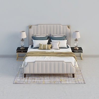 Luxe Bedroom Set 3D model