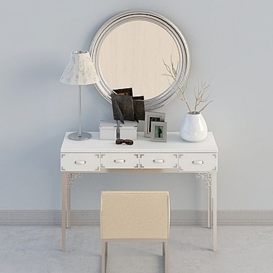 Elegant Modern Dressing Table 3D Model