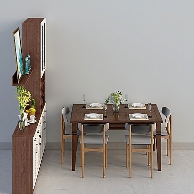 The four corners of the dining table combination