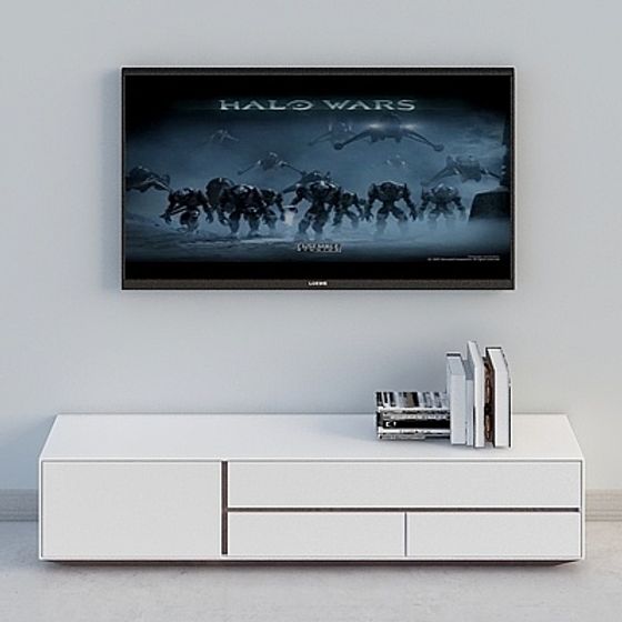 Sleek Minimalist TV Stand 3D model