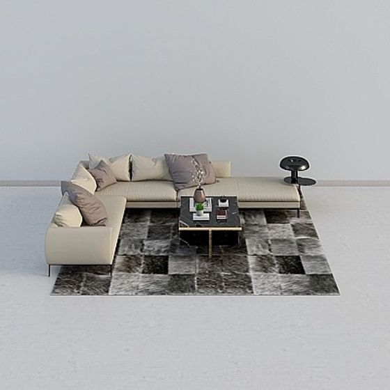 Urban Living Room 3D model for Modern Spaces