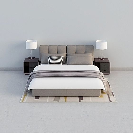 Urban Bedroom 3D model for Modern Spaces