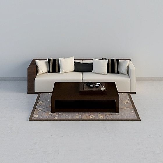 Urban Elegance Sofa Set 3D model for Contemporary Spaces