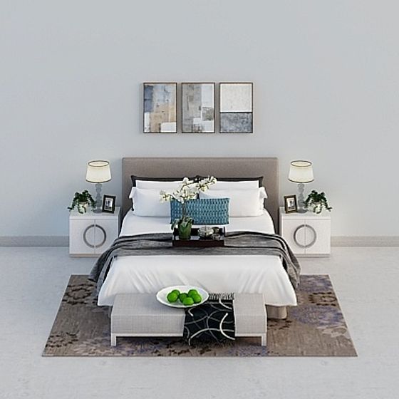 Minimalist Bedroom 3D Model