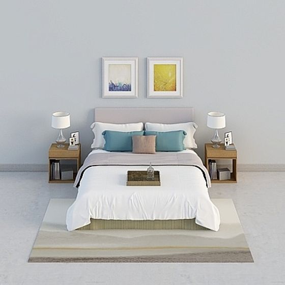 Minimalist Bedroom 3D model