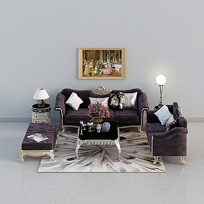 Royal Living Room Set 3D model