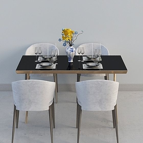 Modern Dining Set 3D model