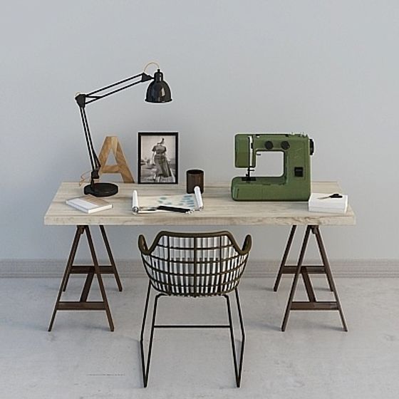 Sewing Studio 3D Model - Modern Minimalism Meets Industrial Style
