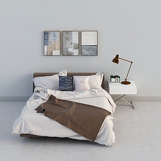 Modern Bedroom Set 3D model