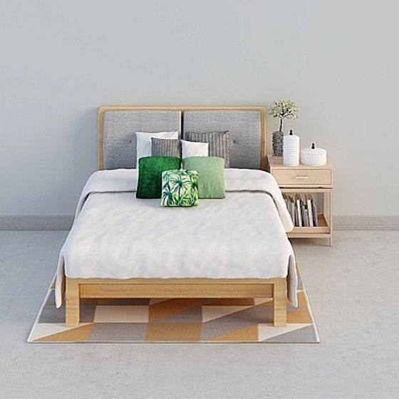 Urban Rest Bed 3D model for Modern Interiors