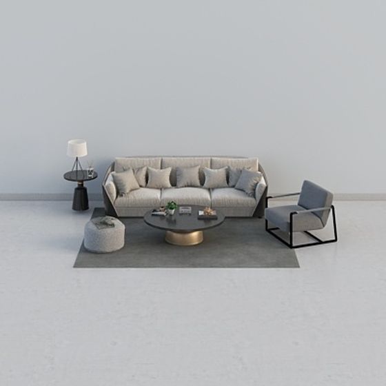 Urban Living Room 3D Model