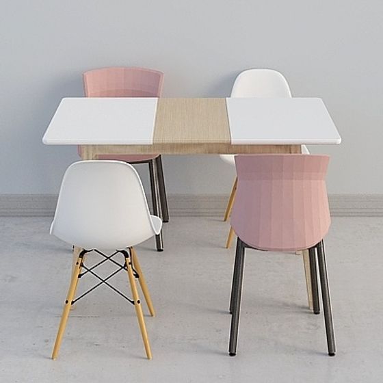 Urban Elegance Dining Set 3D model