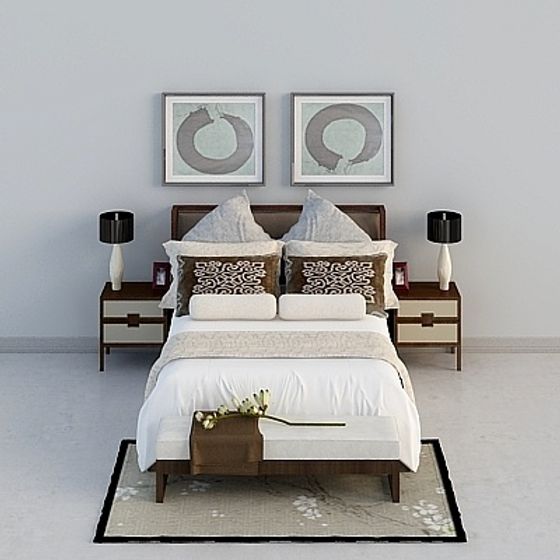 Minimalist Bedroom 3D Model