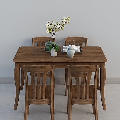 HT83M dining table and B+D_ shallow Walnut combination