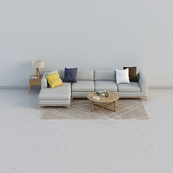 Modern Living Room Set 3D model