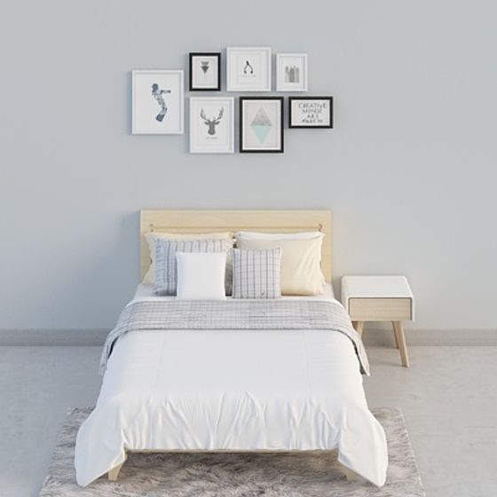 Cozy Retreat Bedroom 3D model