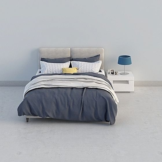 Cozy Bedroom Set 3D model for Modern Interiors