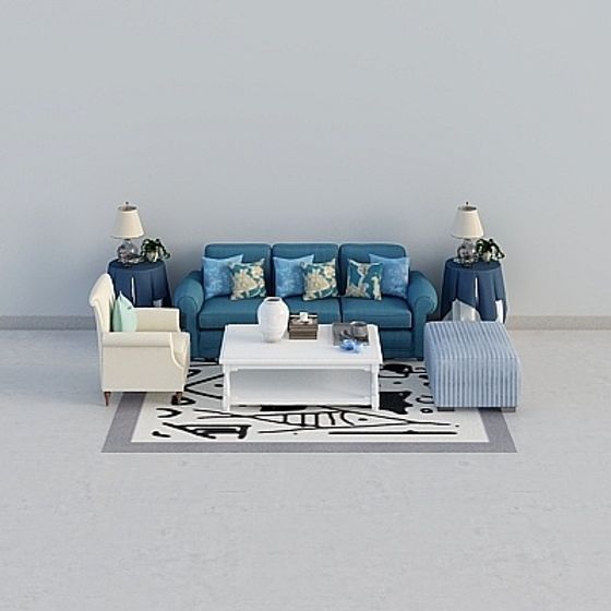 Urban Living Room 3D model