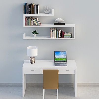 Country homes-bookcase 05-white paint combination