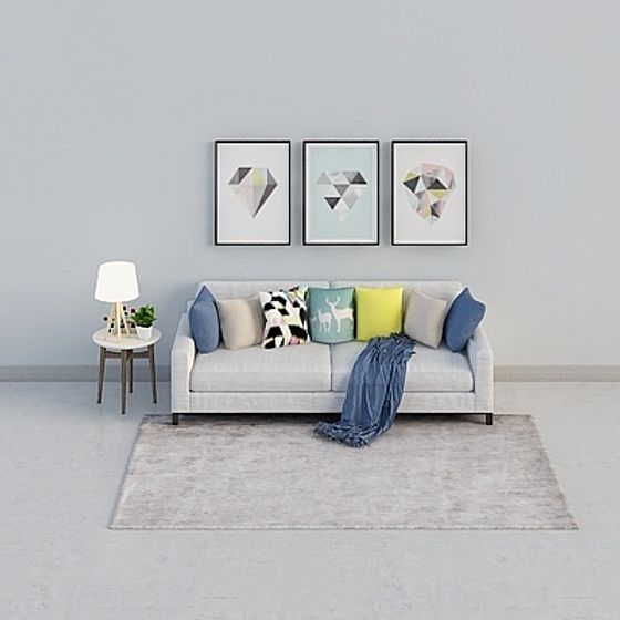 Urban Living Room 3D model