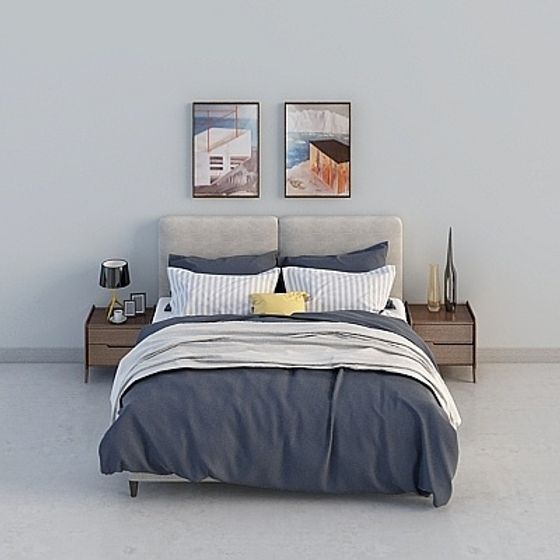 Urban Bedroom 3D model for Modern Interiors