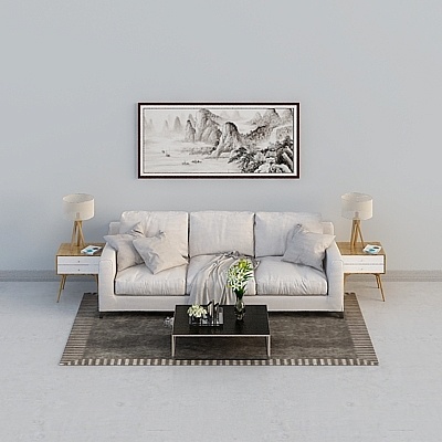 Fast fabric sofa combination