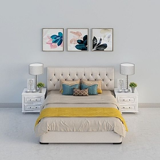 Urban Elegance Bedroom 3D model