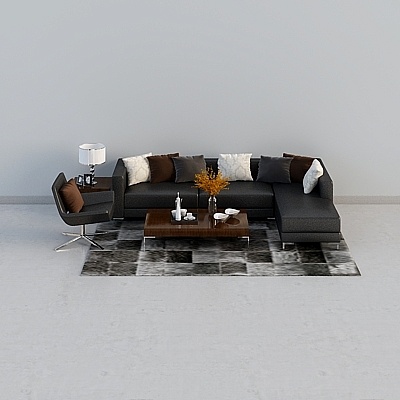 ชุดโซฟาโค้งหนังที่ทันสมัย