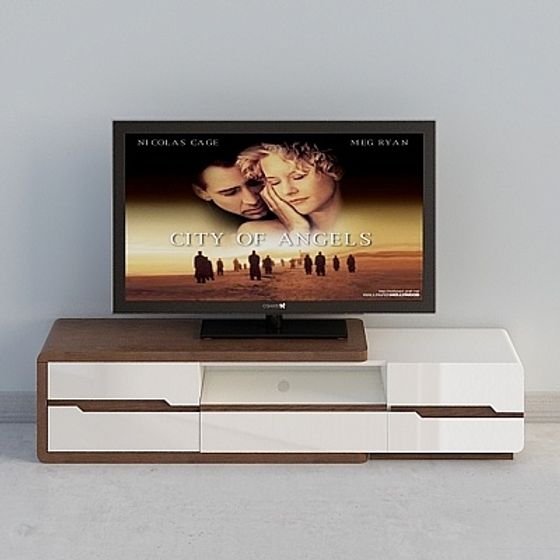 Sleek Modern TV Stand 3D model