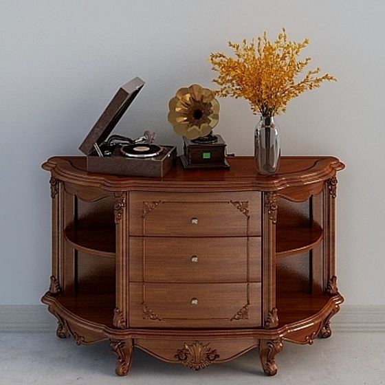 Classic Gramophone Cabinet 3D model