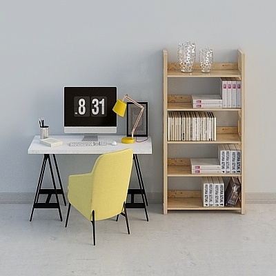 현대 미니멀한 단단한 나무 책상